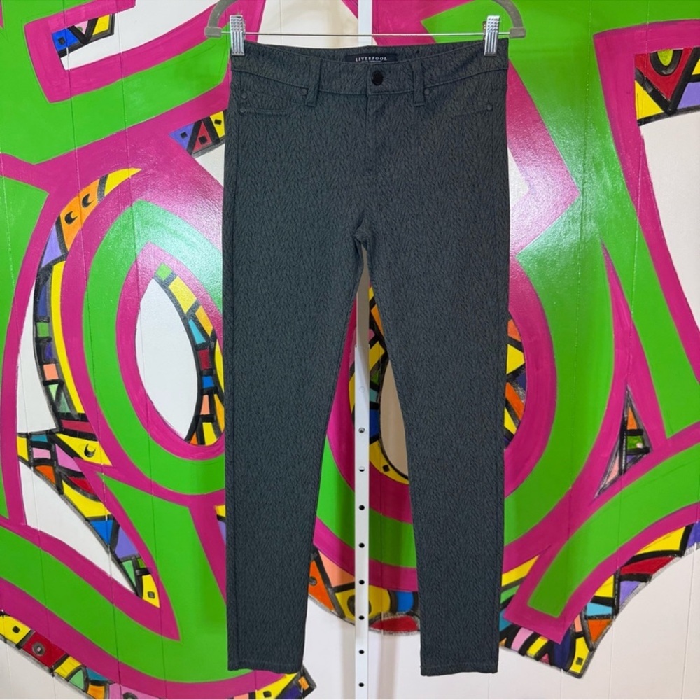 New Liverpool Jean Company Textured Gray Pants 10/30 Rayon